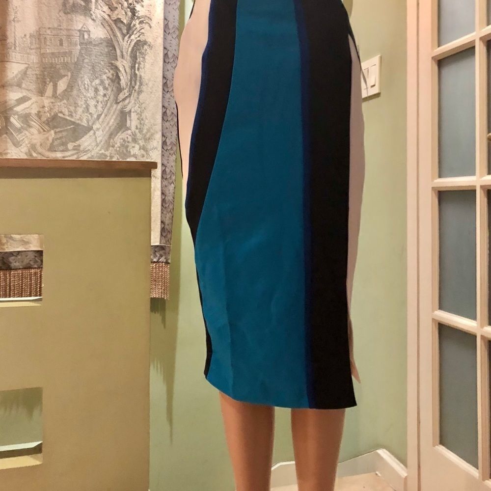 Bisou BISOU Blue/Black pencil skirt. XS